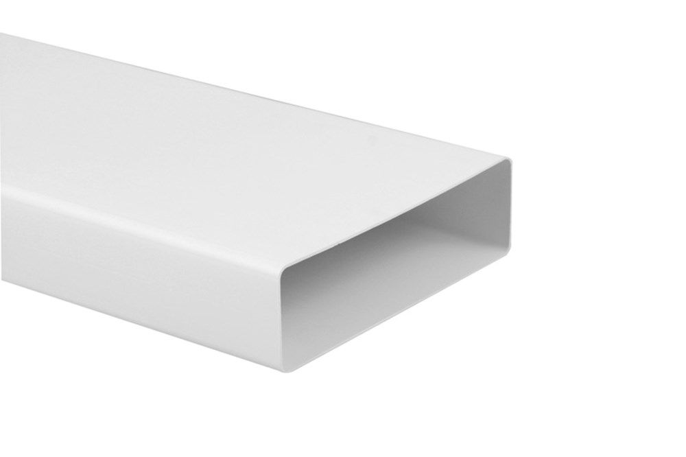Conducto de ventilación blanco 204x60 mm.