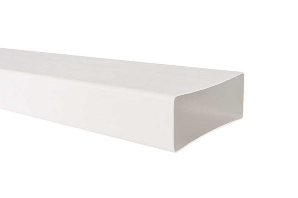 Conducto de ventilación blanco 220x90 mm.