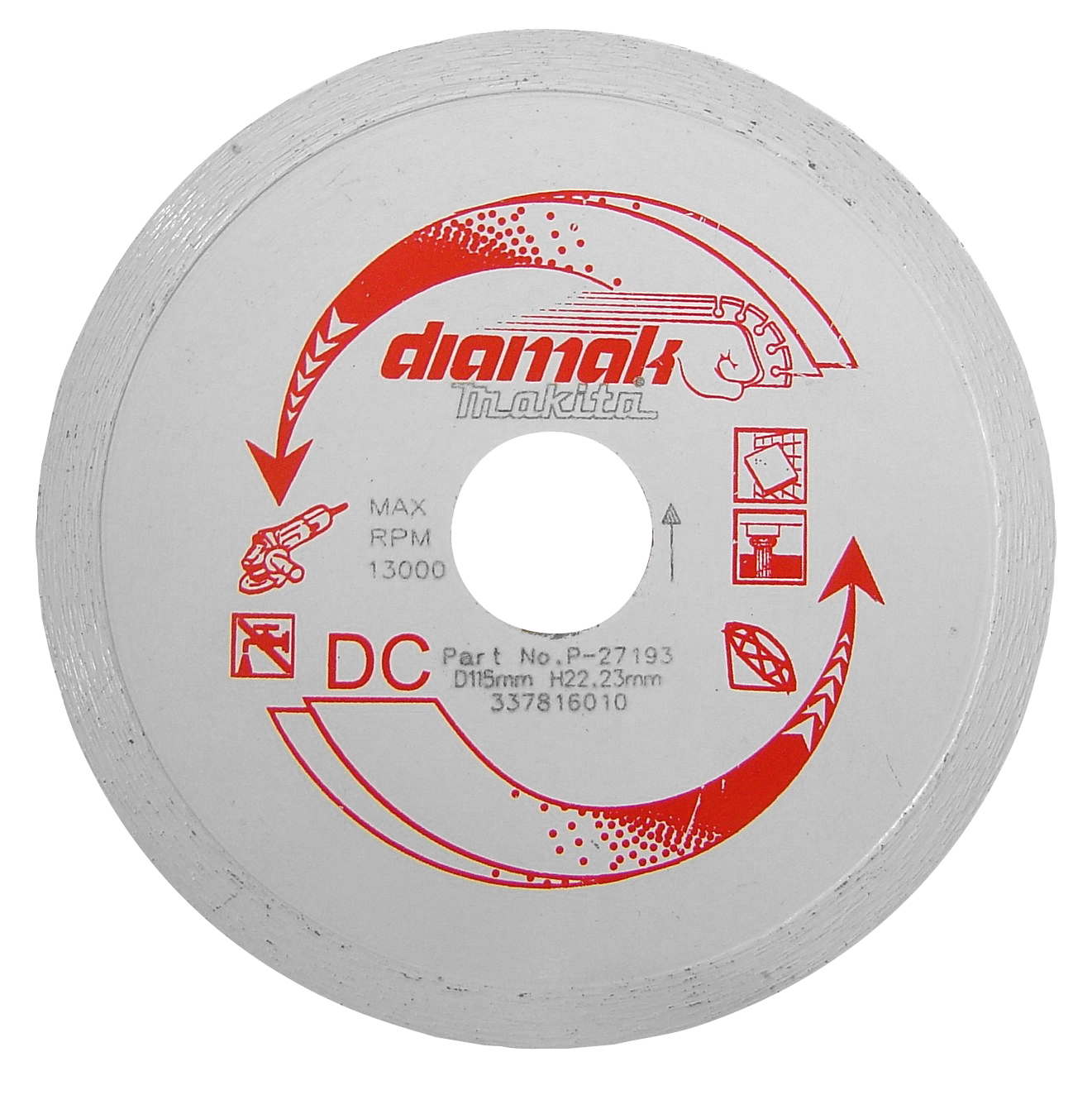 Muela de diamante de banda completa estándar
