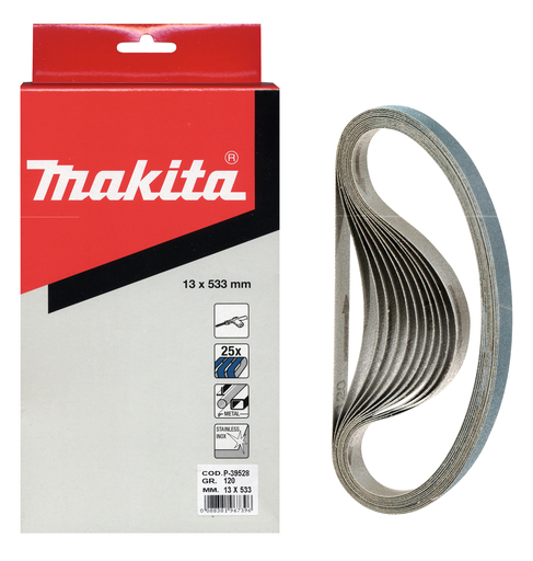 Cinta lijadora 13 x 533 mm azul