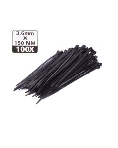 006660 Tirantes 3,6 x 150 mm 100 unidades negro