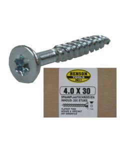 007896 Tornillo para aglomerado torx TX-20 4,0 x 30 mm