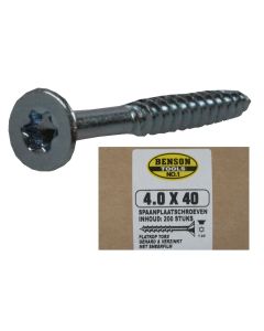 007897 Tornillo para aglomerado torx TX-20 para herrajes 4,0 x 40 mm
