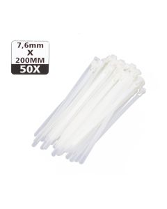 008269 Tirantes desmontables 7,6 x 200 mm 50 unidades blanco