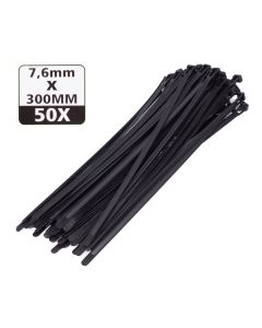 008272 Tirantes desmontables 7,6 x 300 mm 50 unidades negro
