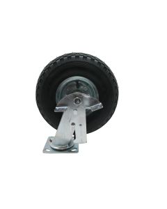 011697 Rueda giratoria + neumático + freno 3,00-4"