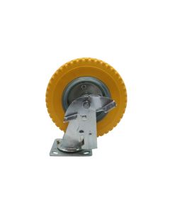 011699 Rueda giratoria + neumático PU 8" + freno 2.50-4"