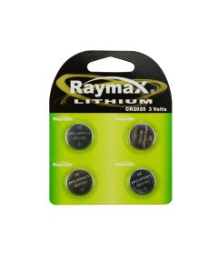 012014 Raymax pila botón 3V CR2025 4 uds litio