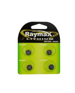 012016 Raymax pila botón 3V CR1220 4 uds litio