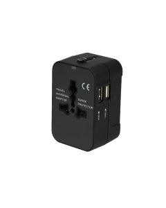 2 012434 Adaptador de viaje internacional con puertos USB