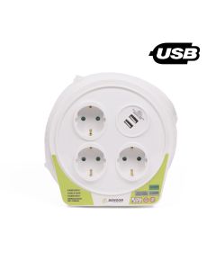 2 2012789 Caja de cables 10 mtr 3 pliegues + USB .4a