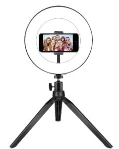 012921 Lámpara LED vlog con trípode 20 cm