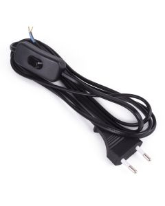 2 012938 Cable de alimentación + enchufe + interruptor mtr negro