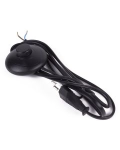 2 012940 Cable de alimentación + clavija + conmutador de pedal mtr negro