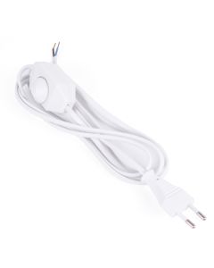 2 012941 Cable de alimentación + enchufe + regulador de intensidad de suelo mtr blanco