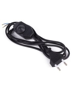2 012942 Cable de alimentación + enchufe + regulador de intensidad de suelo mtr negro