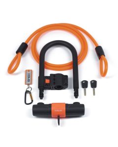 013303 Xolid U-lock 180 x 245 mm + cable 12 x 1800 mm naranja