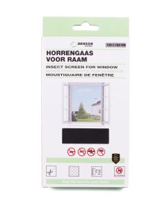 013469 Mosquitera para ventana 130 x 150 cm negro