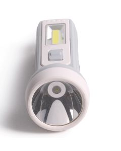 013816 Linterna 1W LED + 1W COB recargable gris