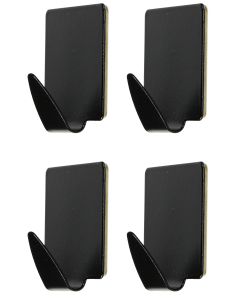 014164 Ganchos toalleros 4 piezas negro