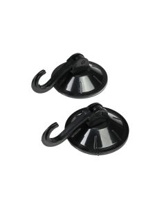 014165 Ventosa con gancho plástico ø55 mm 2dlg negro