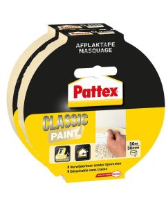 2 014170 Pattex cinta de enmascarar pintura clásica 30 mm x 50 mtr dlg