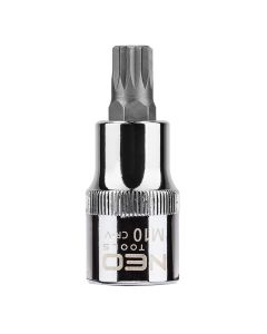 2 NEO Casquillo Torx fino M10, 55mm 1/ zócalo, Acero S2