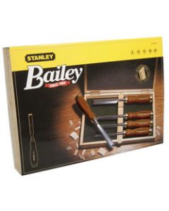 Stanley 2-16-217 Juego de cinceles para madera Bailey Estuche de madera de 5 piezas