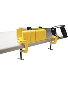 Stanley 1-20-600 Caja de ingletes de plástico con sierra de corona 300x130x80 mm.