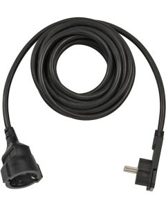 Brennenstuhl Alargador de plástico de calidad con enchufe plano 5m H05VV-F3G1.5 negro