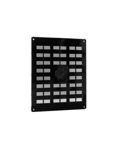 Nedco BV Rejilla corredera de aluminio 250x200mm con rejilla y mando giratorio, negro