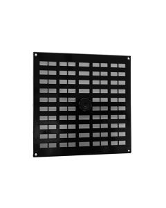 Nedco BV Rejilla corredera de aluminio 300x300mm con rejilla y mando giratorio, negro