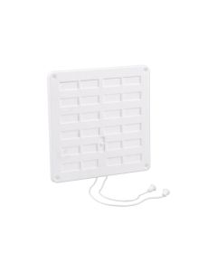 Nedco BV Rejilla de ventilación con cierre 200x200mm PS, plástico blanco