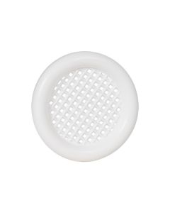 Nedco BV Rejilla de ventilación ø 32mm con collar PS, plástico blanco