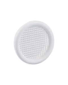 Nedco BV Rejilla de ventilación ø 45mm con collar PS, plástico blanco
