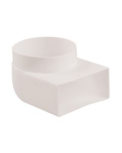 Nedco BV Pieza de transición en ángulo recto ø 100mm-110x54mm plástico blanco