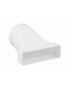 Nedco BV Pieza de transición recta ø 125mm-204x60mm plástico blanco