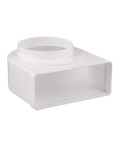 Nedco BV Pieza de transición acodada ø 150mm-220x90mm plástico blanco