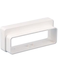 Nedco BV Pieza de transición recta 204x60mm-220x90mm plástico blanco
