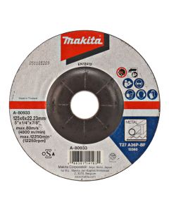 Makita A-80933 Disco de corte 125x6,0mm acero
