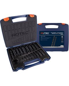 Juego de brocas espirales Rotec '100', DIN338, tipo N, 170 piezas, ø1-10 ABS