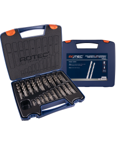 Juego de brocas para metal 170 piezas Rotec HSS-G, Silver-Line PROF.