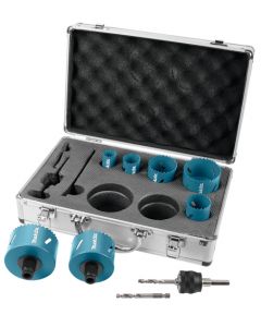 Juego de sierras de corona Makita B-18188 de 10 piezas