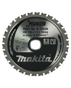 Makita B-33526 Hoja de sierra circular Acero blando