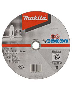 Disco de corte Makita B-45369 230x22.23x1.9mm aluminio