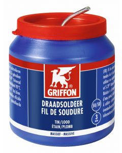 Griffon Wire Soldadura Estaño-Plomo 50/50 Macizo Ø 3,0 mm Pote 500 g EN/FR