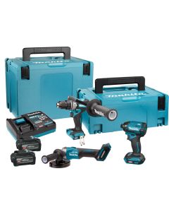 Makita DK400NX XGT 40 V Max Combiset taladrar, atornillar (impacto) y amolar