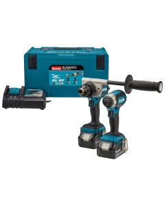 Makita DLX2432TJ 18 V Combiset para trabajos pesados de taladrado y atornillado (de impacto)