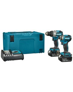 Makita DLX2527TJ LXT 18 V Combiset para trabajos de taladrado y atornillado (de impacto)