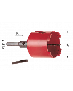 Taladro de caja ECO SDS-plus, 82mm, Rotec, 764.0182 